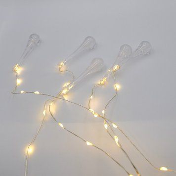 Гірлянда-водоспад (Copper Wire) 300WW-8 внутрішня, з прозорим дротом, 3*1.10м (Колір: Білий-теплий) 22214 фото