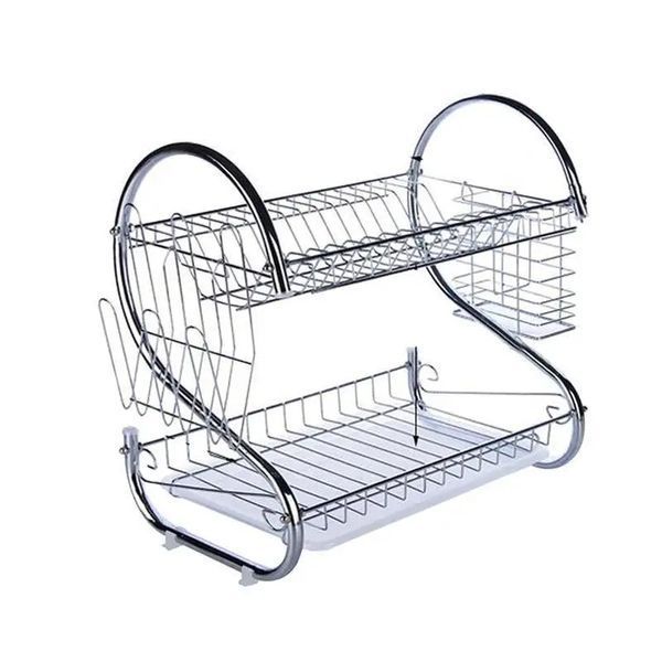 Стійка для зберігання посуду kitchen storage rack, сушарка для посуду 41248 фото