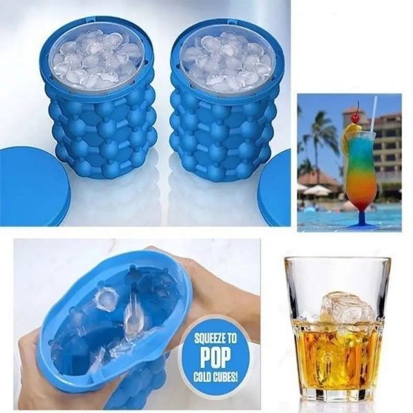 Форма відро для льоду Ice Cube Maker Genie для охолодження напоїв у пляшках 41301 фото