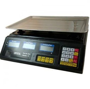 Торгівельні електроваги з лічильником ціни Crystal CR 50 kg 6v (2gm) 41402 фото