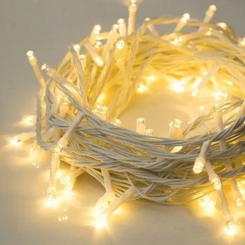 Гірлянда-нитка (String-Lights) 200WW-6-1 внутрішня, з білим проводом, 12м (Колір: Білий-теплий) 22167 фото