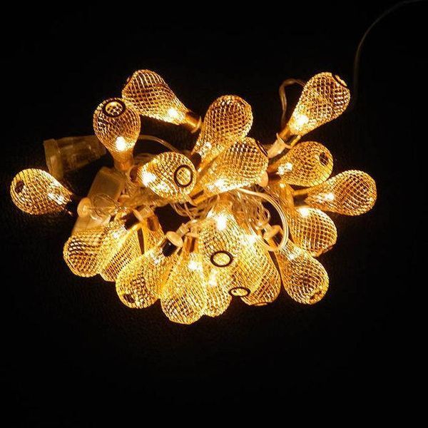 Гірлянда-нитка (String-Lights) Metal Ball 20WW-1 внутрішня, з прозорим проводом, 2м (Колір: Білий-теплий) 22218 фото