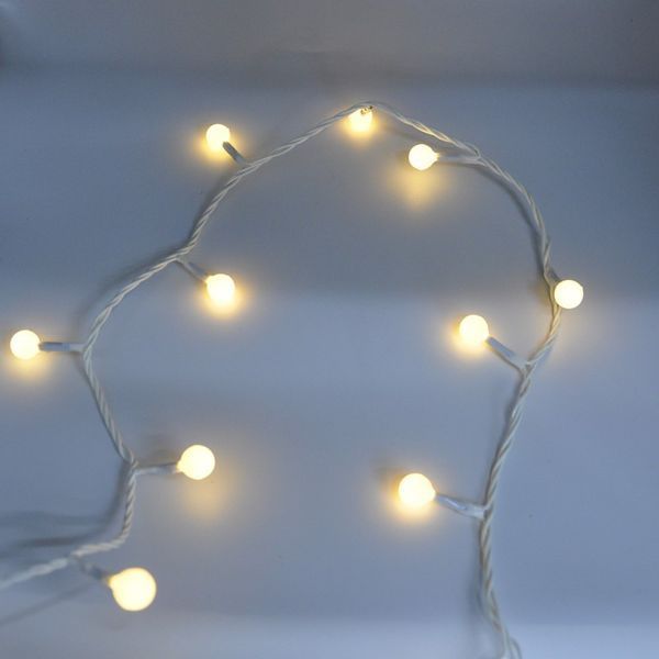 Гірлянда-нитка (String-Lights) 200WW-6-1 внутрішня, з білим проводом, 12м (Колір: Білий-теплий) 22167 фото