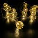 Гірлянда-нитка (String-Lights) Metal Ball 20WW-1 внутрішня, з прозорим проводом, 2м (Колір: Білий-теплий) 22218 фото 1