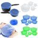Силіконові кришки універсальні Super stretch silicone lids 6шт багаторазові кришки для зберігання 41253 фото 6
