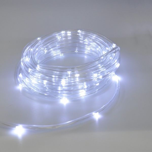 Гірлянда-стрічка (Rope-Lights) Copper Wire100W-3 зовнішня, з прозорим дротом, 10м (Колір: Білий) 22223 фото