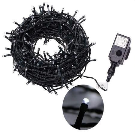 Гірлянда-нитка (String-Lights) 100W-3 внутрішня, з чорним дротом, 7м (Білий колір) 22173 фото