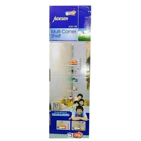Кутова полиця для ванної кімнати Multi Corner Shelf, металева 41359 фото