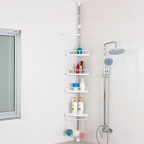Кутова полиця для ванної кімнати Multi Corner Shelf, металева 41359 фото