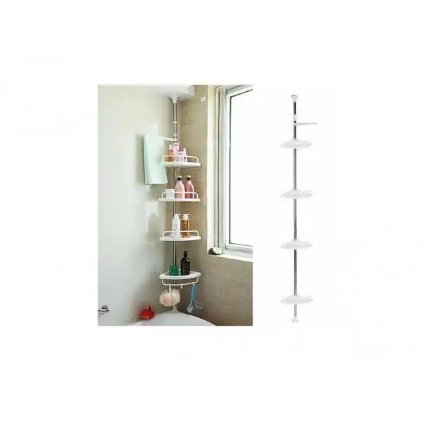 Кутова полиця для ванної кімнати Multi Corner Shelf, металева 41359 фото