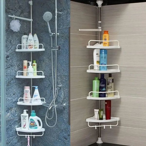 Кутова полиця для ванної кімнати Multi Corner Shelf, металева 41359 фото