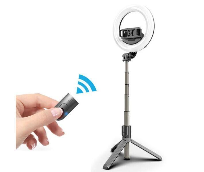 Штатив - монопод з кільцевою лід лампою на акумуляторі з bluetooth DP-НФ-00006994 фото