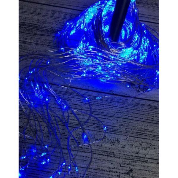 Гірлянда-роса (Copper Wire) 300B-2 внутрішня, з прозорим проводом, 3м (Колір: Синій) Кінський хвіст 22125 фото