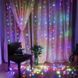 Гірлянда-водоспад (Curtain-Lights) Itrains-480-M внутрішня, з прозорим дротом, 3*3м (Різнокольорова) 22175 фото 1