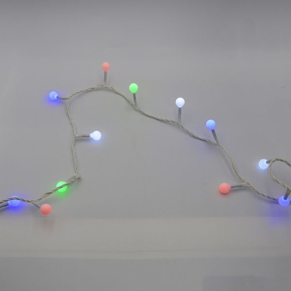 Гірлянда-нитка (String-Lights) 200M-6-1 внутрішня, з білим проводом, 12м (Різнокольорова) 22227 фото