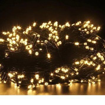 Гірлянда-нитка (String-Lights) 100WW-7 внутрішня, з чорним проводом, 7м (Колір: Білий-теплий) 22177 фото