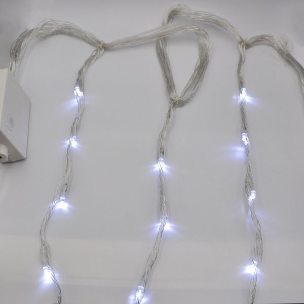 Гірлянда-водоспад (Curtain-Lights) Itrains 240W-2 внутрішня, з прозорим проводом, 2м (Колір: Білий) 22127 фото
