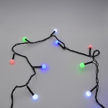 Гірлянда-нитка (String-Lights) 100M-6-2 внутрішня, пров.: чорний, 7м (Різнокольорова) 22229 фото