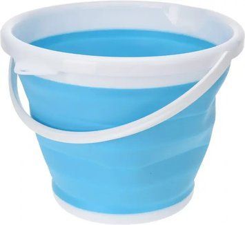 Складне відро Silicon Bucket 10арк., Туристичне відро, Силіконове відро 41364 фото