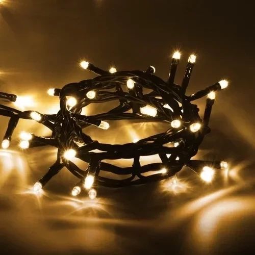 Гірлянда-нитка (String-Lights) 100WW-6-2 внутрішня, з чорним проводом, 7м (Колір: Білий-теплий) 22230 фото