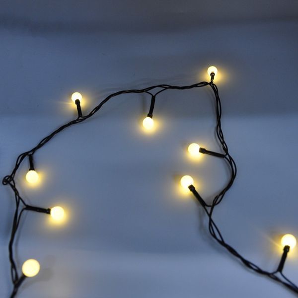 Гірлянда-нитка (String-Lights) 100WW-6-2 внутрішня, з чорним проводом, 7м (Колір: Білий-теплий) 22230 фото