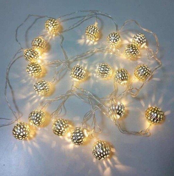 Гірлянда-нитка (String-Lights) 20Metal-WW внутрішня, з прозорим проводом, 3м (Білий-теплий) 22231 фото