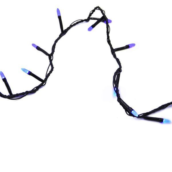 Гірлянда-нитка (String-Lights) 200B-3 внутрішня, з чорним дротом, 10м (Синій колір) 22180 фото