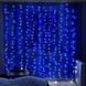 Гірлянда-водоспад (Curtain-Lights) Itrains-320-B універсальна, з прозорим дротом, 3м (Колір: Синій) 22181 фото 2