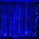 Гірлянда-водоспад (Curtain-Lights) Itrains-320-B універсальна, з прозорим дротом, 3м (Колір: Синій) 22181 фото 1