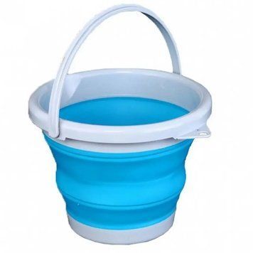 Складане силіконове відро 5л Collapsible Bucket 41367 фото
