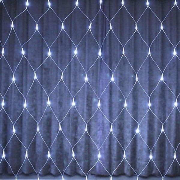 Гірлянда-сітка (Net-Lights) NET180W-1 внутрішня, з прозорим дротом, 2м (Білий колір) 22182 фото