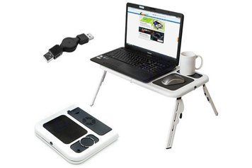 Столик-підставка для ноутбука E-Table, столик на диван/ліжко, кулер для ноутбука, ld09 в ліжко DP-12052 фото