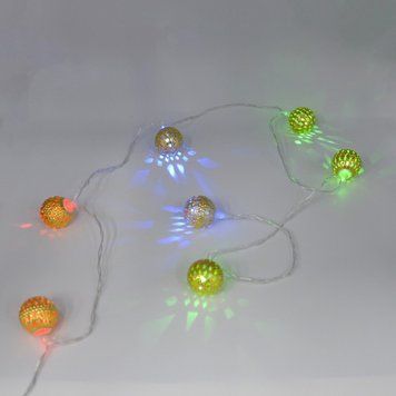 Гірлянда-нитка (String-Lights) 20Parts-M внутрішня, з прозорим проводом, 3м (Різнокольорова) 22133 фото