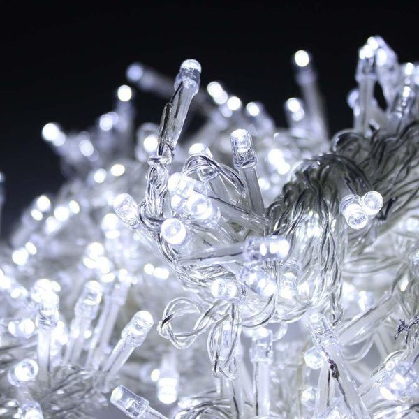 Гірлянда-нитка (String-Lights) 400W-1 внутрішня, з прозорим проводом, 20м (Білий колір) 22234 фото