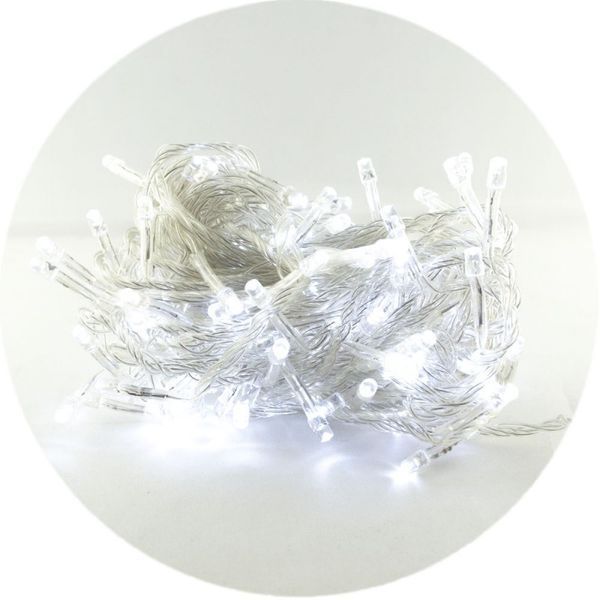 Гірлянда-нитка (String-Lights) 400W-1 внутрішня, з прозорим проводом, 20м (Білий колір) 22234 фото
