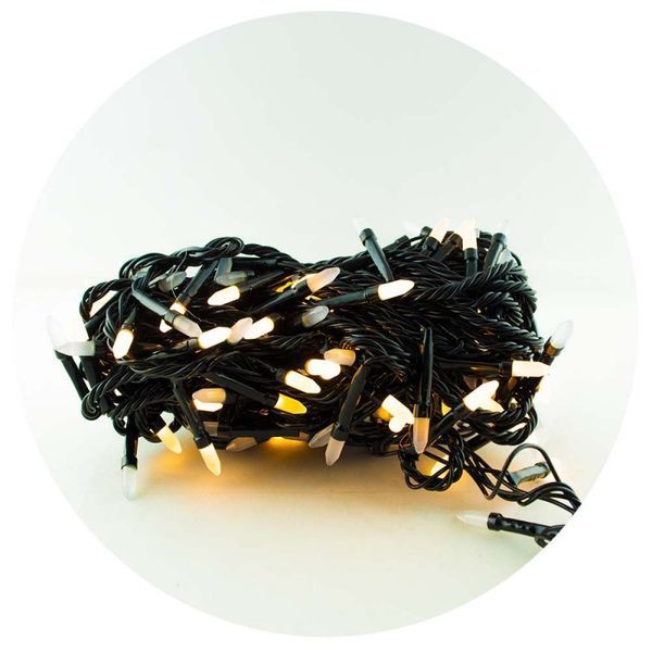 Гірлянда-нитка (String-Lights) 100WW-3 внутрішня, з чорним проводом, 7м (Колір: білий-теплий) 22235 фото
