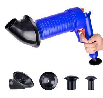 Toilet dredge GUN BLUE очищувач каналізації високого тиску Плунжер для раковини високого тиску 41370 фото
