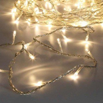 Гірлянда-нитка (String-Lights) 400WW-1 внутрішня, з прозорим проводом, 20м (Колір: Білий-теплий) 22236 фото