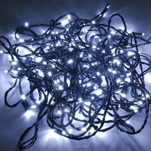 Гірлянда-нитка (String-Lights) 200W-6-2 внутрішня, з чорним дротом, 10м (Колір: Білий) 22135 фото