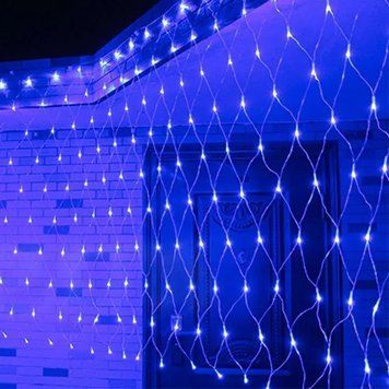 Гірлянда-сітка (Net-Lights) NET180B-1 внутрішня, з прозорим дротом, 2м (Синій) 22239 фото