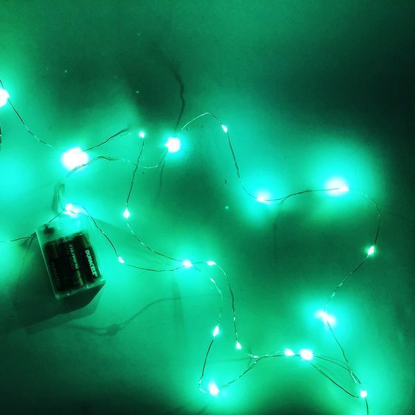 Гірлянда-роса (Copper Wire) 100G-1 Battery внутрішня, з прозорим проводом, (Колір: Зелений) 22138 фото