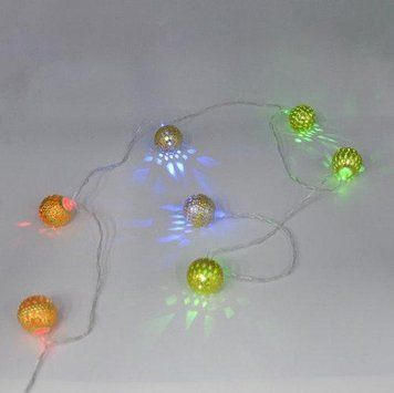Гірлянда-нитка (String-Lights) 20Parts-1 внутрішня, з прозорим проводом, 3м (Різнокольорова) 22140 фото