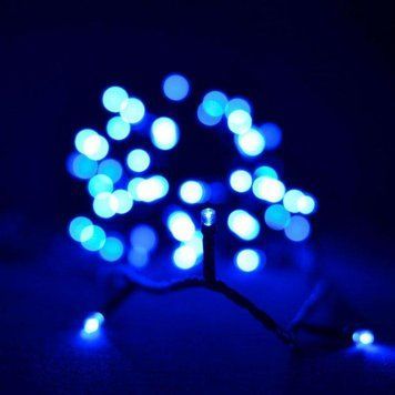 Гірлянда-нитка (String-Lights) 200B-2 внутрішня, з прозорим дротом, 10м (Синій колір) 22241 фото