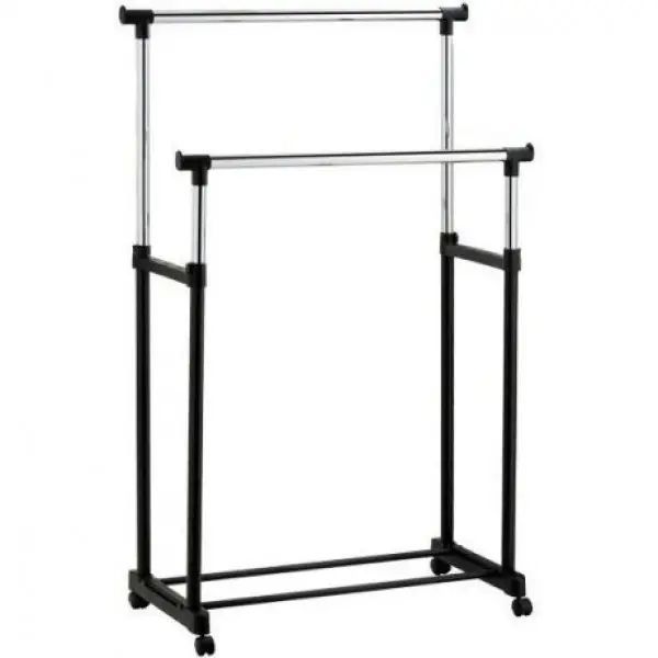 Вішалка стійка для одягу телескопічна Double Pole Mini 41325 фото