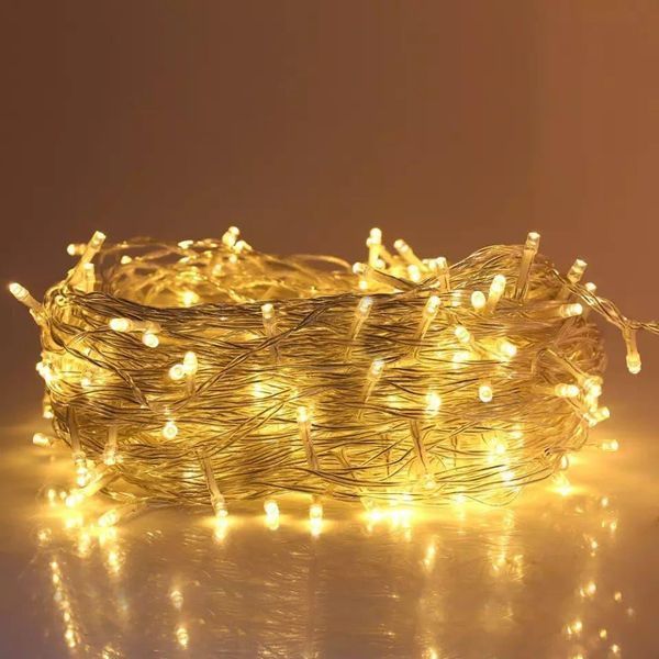 Гірлянда-роса (Copper Wire) 100WW-4 внутрішня, з прозорим проводом, 10м (Колір: Білий-теплий) 22195 фото