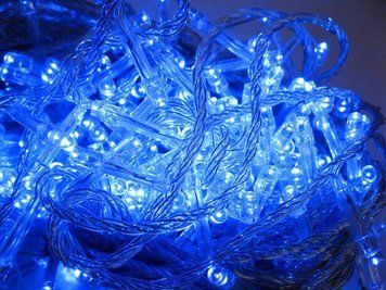 Гірлянда-нитка (String-Lights) 400B-1 внутрішня, з прозорим проводом, 20м (Колір: Синій) 22146 фото