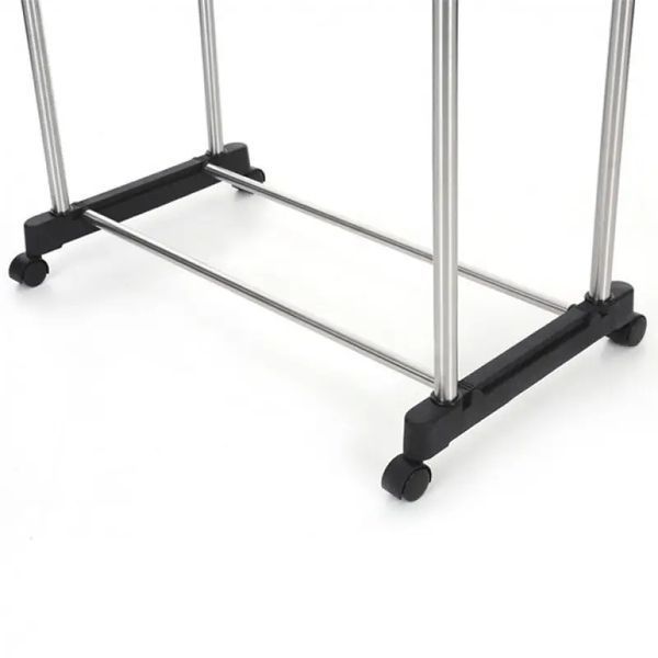Телескопічна стійка для одягу - Double Pole Clothes Horse 41332 фото
