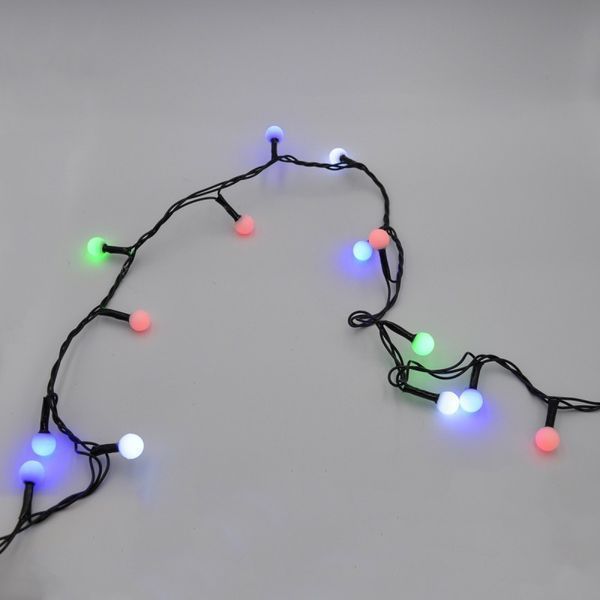 Гірлянда-нитка (String-Lights) 200M-6-2 внутрішня, з чорним дротом, 12м (Різнокольорова) 22158 фото