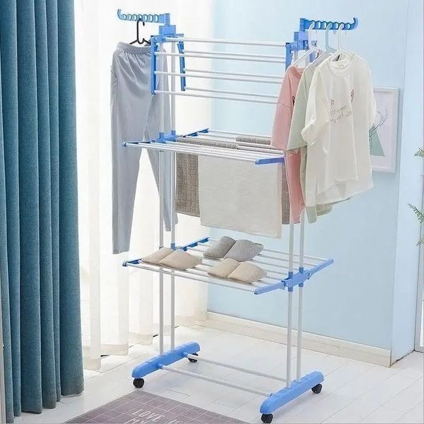 Складна сушарка для білизни Garment Rack With Wheels 41338 фото