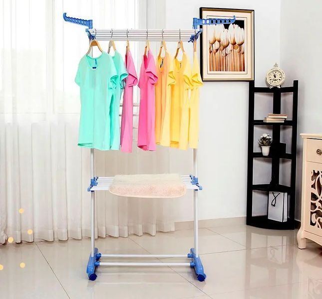 Складна сушарка для білизни Garment Rack With Wheels 41338 фото
